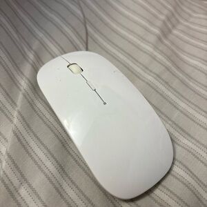 Wireless White Computer Mouse